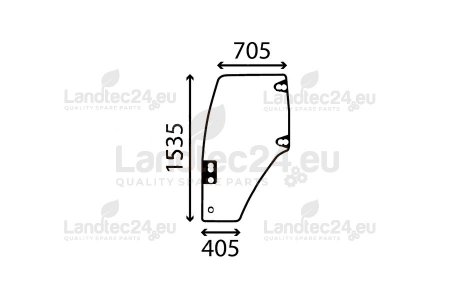 Glass LH CNH 82036001